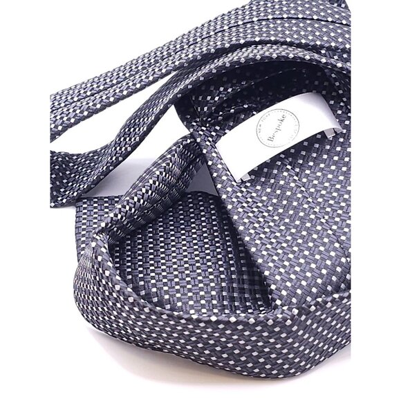 Bespoke New York Black & White Polka Dot Pattern Men's Neck Tie - Picture 8 of 13